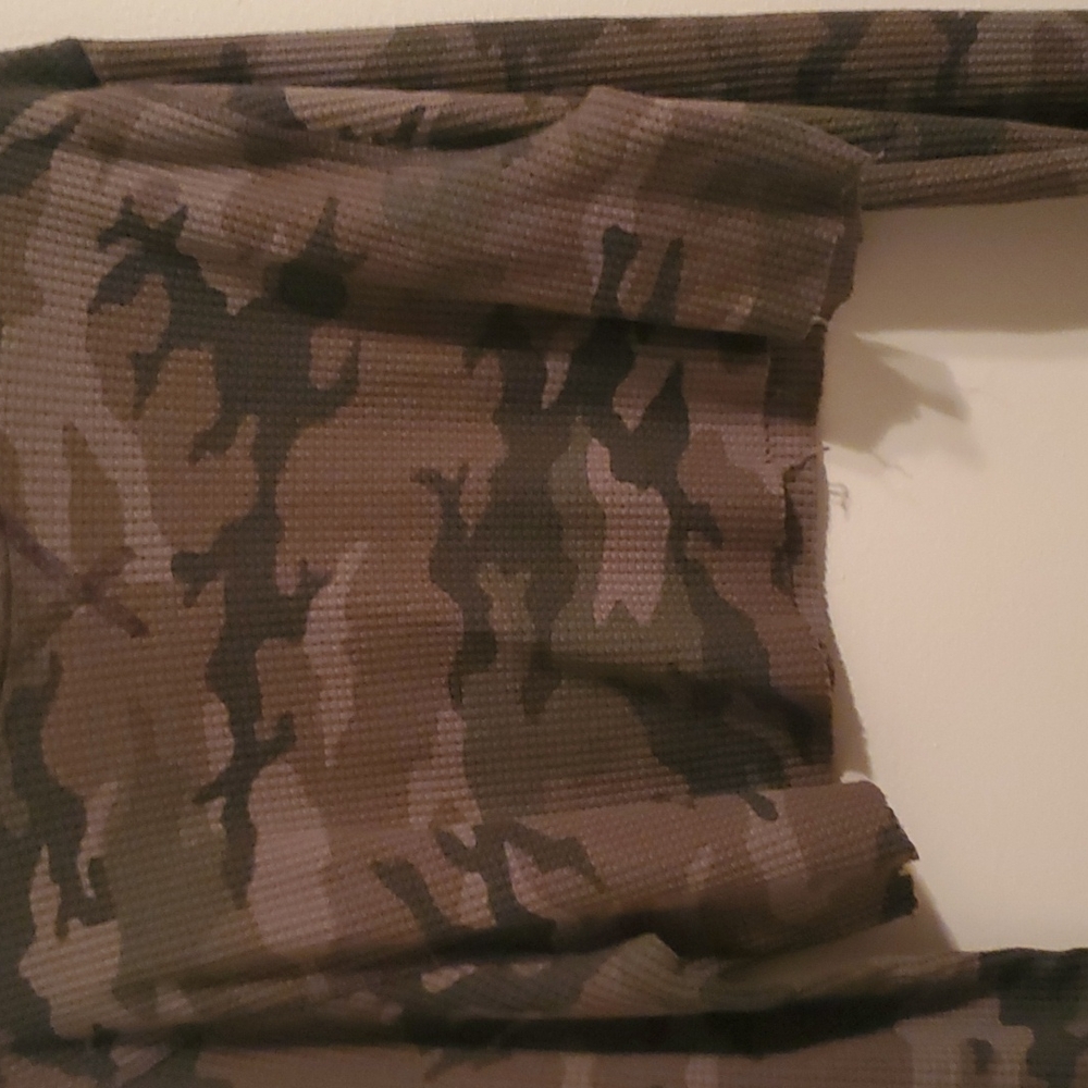 George camo cropped long sleeve waffle knit shirt - Picture 3 of 5